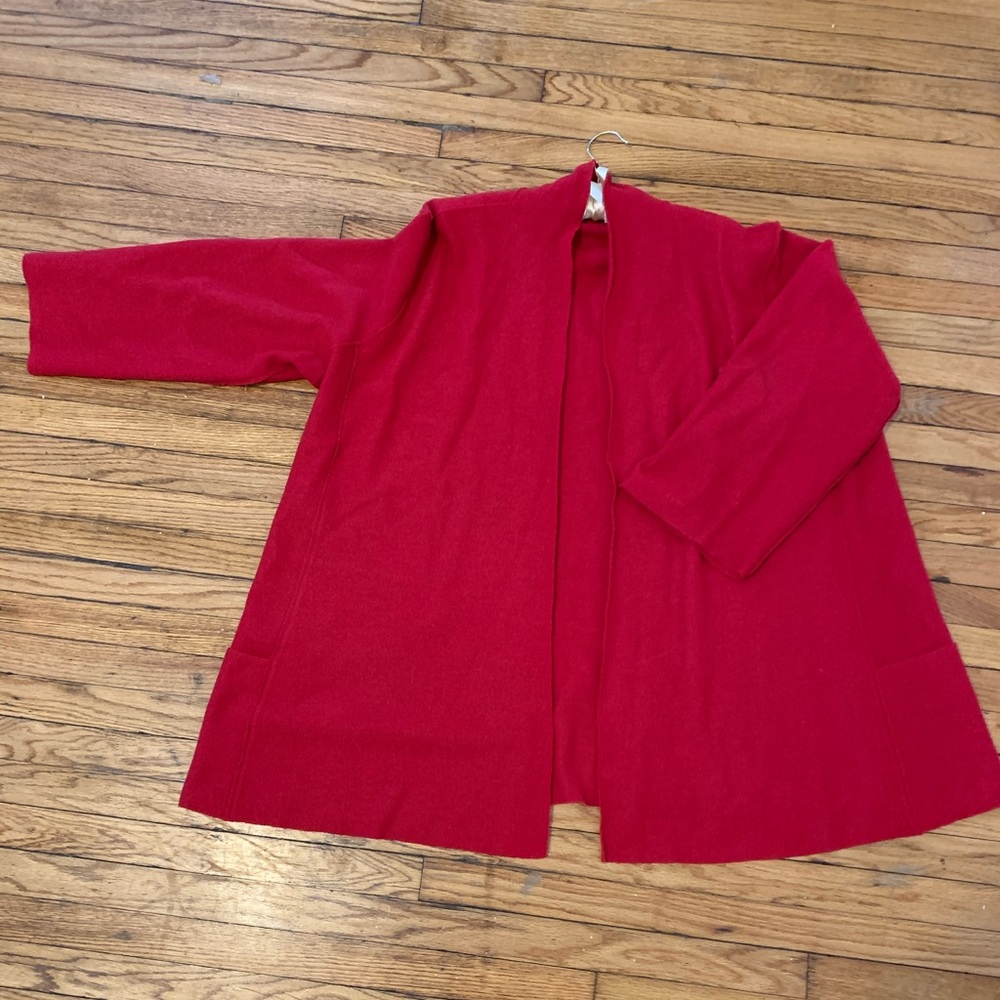 Eileen Fisher Red Cardigan